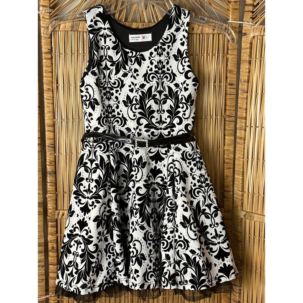 Beautees Dress Girls 6 Black and White‎